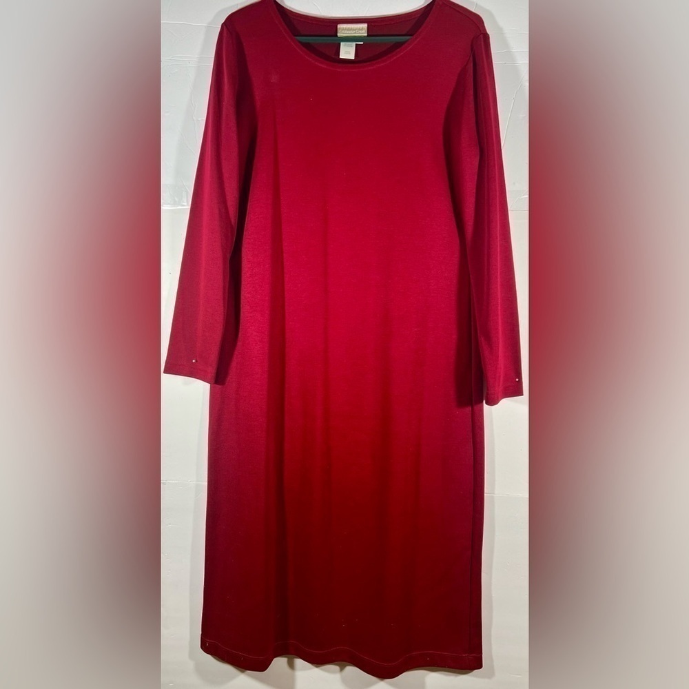 COLDWATER CREEP COMBINATION RED SWEATER AND SKIRT SIZE MEDIUM - Picture 2 of 6